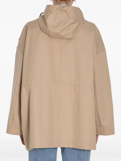 Moncler Gaillon Parka Light Beige Short Hood In Lightbeige