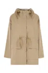 Moncler Cotton Blend Gaillon Parka With Drawstring Waist In Brown