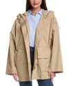 Moncler Gaillon Short Parka Jacket In Brown