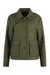 MONCLER GALENE TECHNO FABRIC JACKET IN GREEN FOR WOMEN