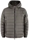 Moncler Galion Quilted Shell Jacket In Brown