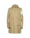 Moncler Gamme Bleu Man Overcoat Beige Size 3 Cotton In Beige