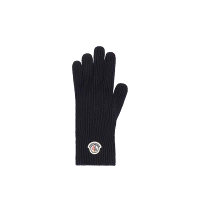 Moncler Wool Gloves Blue