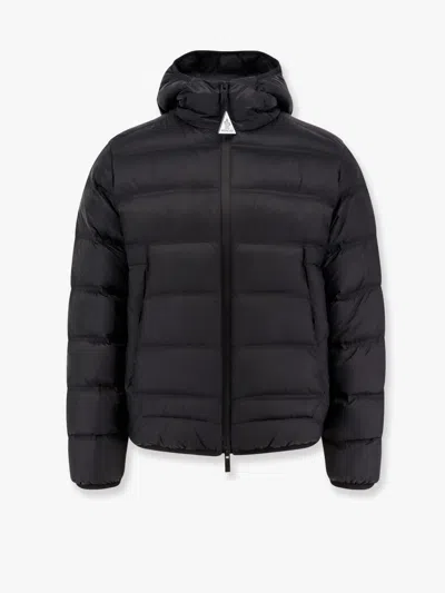 Moncler Midnight Blue Polyester Montbrocq Down Jacket In Black