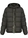 Moncler Zip-up Hooded Puffer Jacket In Black