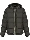 Moncler Zip-up Hooded Puffer Jacket In Black