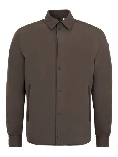 Moncler Gascogne Buttoned Shirt Jacket In Brown