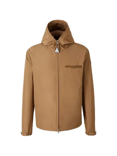 Moncler Gascoyne Hooded Pocket Jacket In Brown