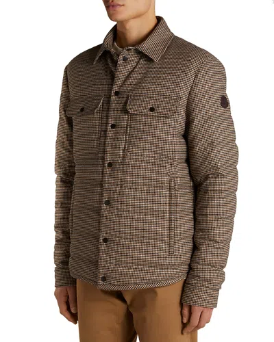 Moncler Gasserhoff Houndstooth Jacket In Check Beige