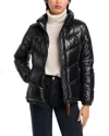 Moncler Gast Glossy Nylon Chevron-quilted Jacket In Black