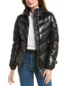 Moncler Gast Glossy Nylon Chevron-quilted Jacket In Black