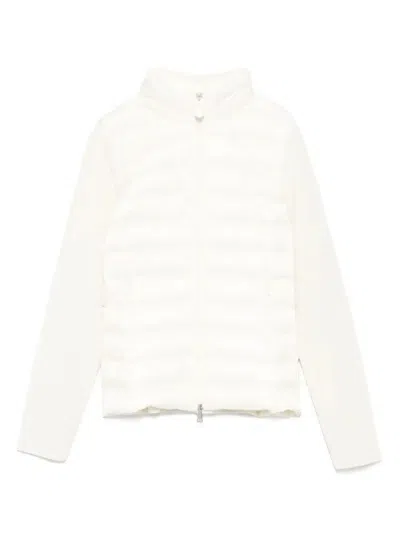 Moncler Logo-patch Padded Jacket In White