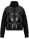 Moncler Padded Wool Cardigan In Black