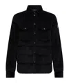 Moncler Gelt Corduroy Down Shirt Jacket In Black