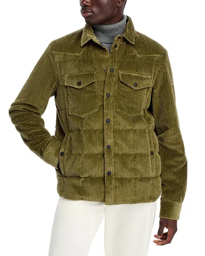 Moncler Grenoble Padded Shirt Jacket In Green