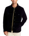 Moncler Gelt Corduroy Down Shirt Jacket In Black