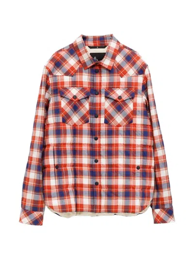 MONCLER CHECKED WOOL PADDED JACKET
