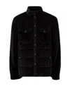 Moncler Gelt Corduroy Down Shirt Jacket In Black