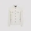 Moncler Grenoble Miscellaneous White Cotton Gelt Shirt Jacket In Animal Print
