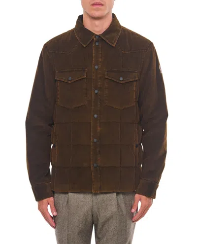 Moncler Gelt Shirt Jacket In Brown