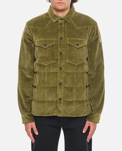 Moncler Grenoble Padded Shirt Jacket In Green