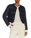 Moncler Gencay Short Down Jacket In Navy