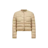 Moncler Gencay Snap Button Fastening Down Jacket In Beige