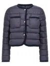 Moncler Gencay Short Down Jacket In Blue