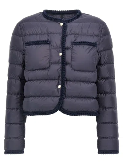 Moncler Gencay Tech Down Jacket In Navy