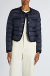 Moncler Gencay Short Down Jacket In Navy Blue