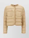 Moncler Gencay Snap Button Fastening Down Jacket In Neutrals