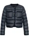 Moncler Gencay Short Down Jacket In Blue