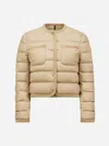 Moncler Gencay Snap Button Fastening Down Jacket In Gold