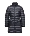 Moncler Navy Blue Nylon Genet Down Jacket In Blue