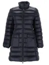 Moncler Navy Blue Nylon Genet Down Jacket In Blue