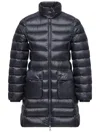 Moncler Longue Saison Down-filled Lining Coat In Blue