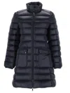 Moncler Genet Long Down Jacket In Black
