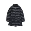 Moncler Genet Long Down Jacket In Blue