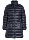 Moncler Navy Blue Nylon Genet Down Jacket In Blue