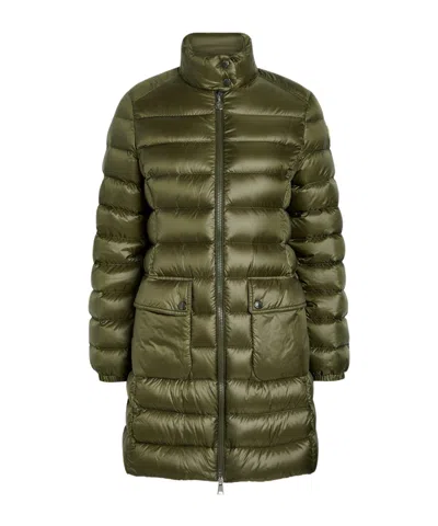 Moncler Genet Padded Shell Coat In Green