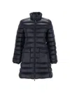 Moncler Navy Blue Nylon Genet Down Jacket In Blue