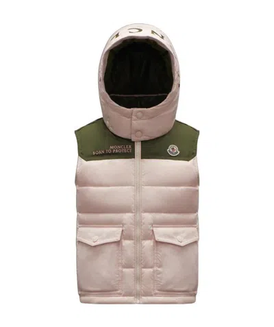 Moncler Genichi Waistcoat Down Jacket In Pink