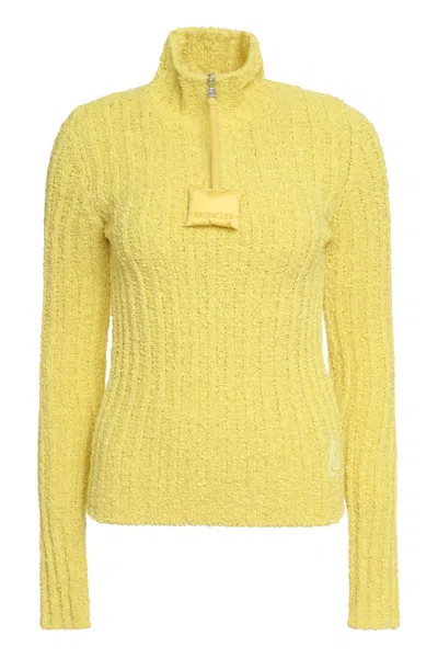 Moncler Genius 1 Moncler Jw Anderson - Tricot Knit Turtleneck Pullover In Yellow