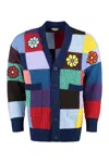 Moncler Genius 1 Moncler Jw Anderson Patchwork Cardigan With Macrame Flowers In Multi