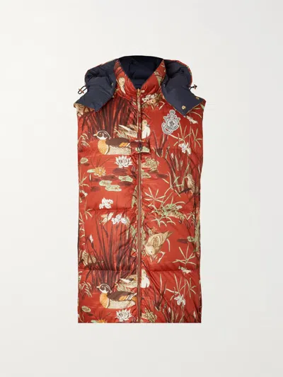 Moncler Genius 1 Moncler Jw Anderson Battersea Reversible Logo-appliquéd Printed Cotton Gilet In Multi