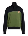 Moncler Genius 1 Moncler Jw Anderson Man Sweatshirt Military Green Size Xl Polyester, Elastane In Multi