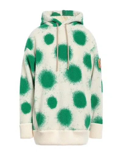 Moncler Genius Moncler X Jw Anderson Graphic-print Brand-badge Faux-fur Hoody In Open White