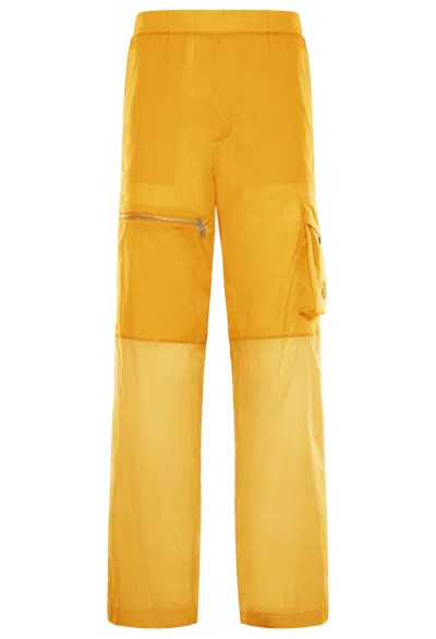 Moncler Genius 2 Moncler 1952 Orange Cargo Track Pants In Yellow