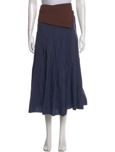 Pre-owned Moncler Genius 2019 Midi Length Skirt In Blue