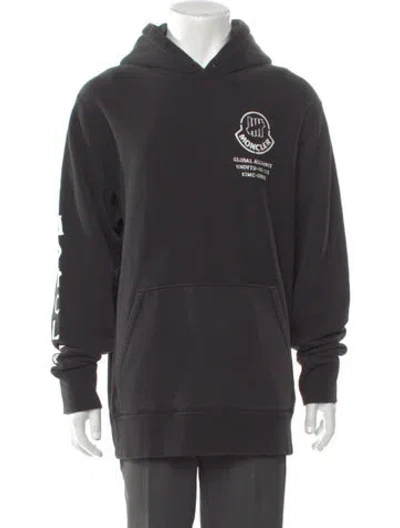 Pre-owned Moncler Genius 2020 Graphic Print Hoodie In Black